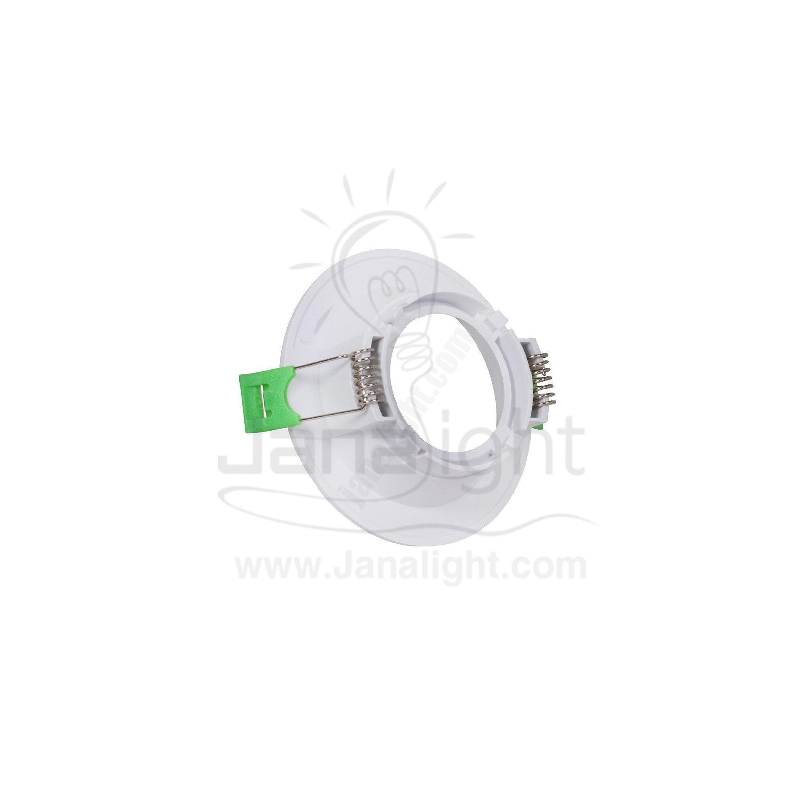 سبوت لايت فارغ ثابت غويط مدور بلاستك ابيض جنى لايت Jn401 Single Round White Spotlight Frame